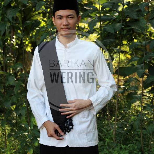 TERMURAH Sorban Kashmiri Full Hitam Polos - Sorban Panjang Rumbay - Sorban Hitam - Putih [C34]