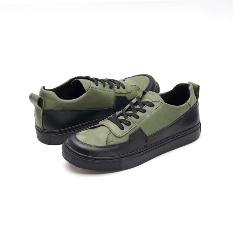 FREDERIK OLIVE x GREATA | Sepatu Sneakers Kulit Asli Pria Casual Santai Bikers Model Exodos57