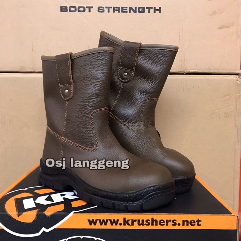 Sepatu safety Krushers Texas Brown / Sepatu Krushers Brown  / Sepatu Krushers Murah