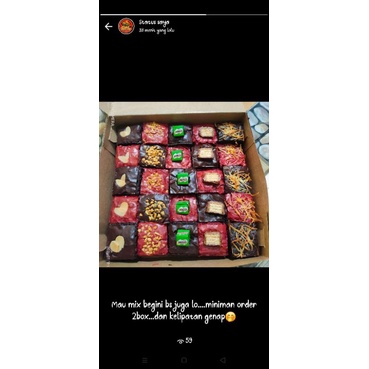 

mix red velved brownies