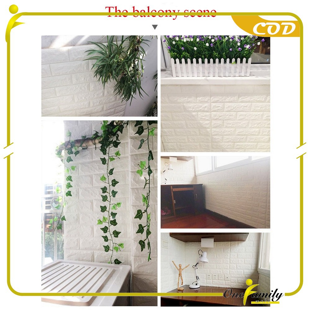 ONE-C55-58 WallSticker Kayu Wallpaper Dinding 3D Wall Sticker Foam Batu Bata Walpaper Dinding Murah-7
