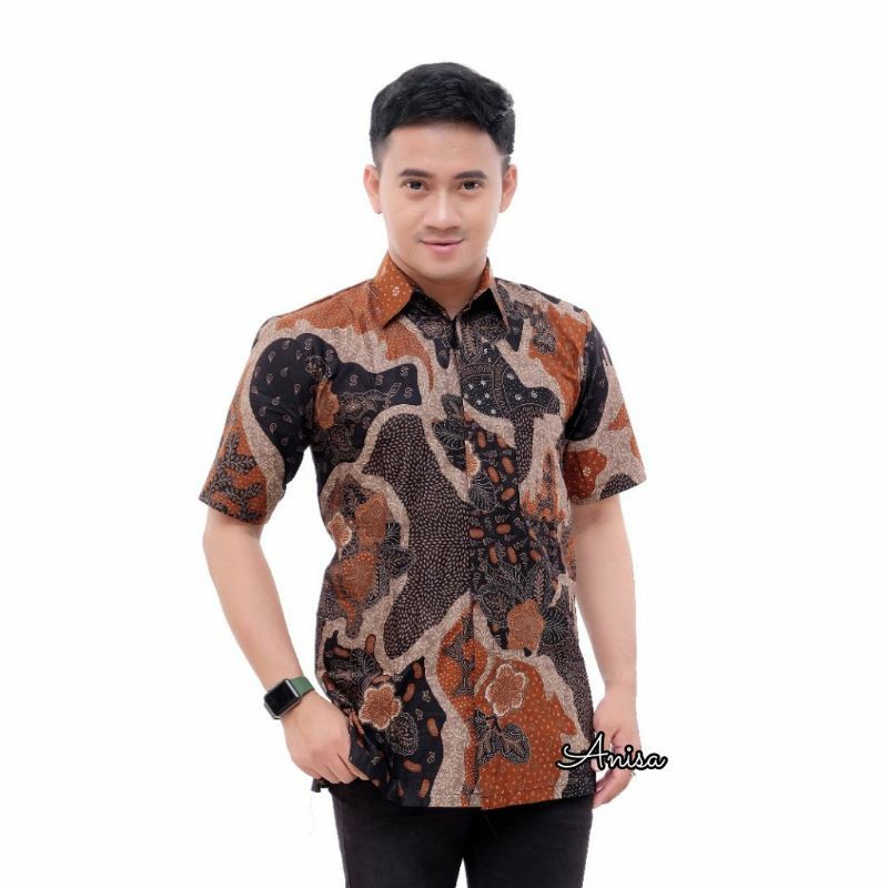 Atasan Batik Wanita PPBTK07 Modern Batik Cassual Atasanbatik Wanitabatik /Atasanwanita-hem pulau coklat