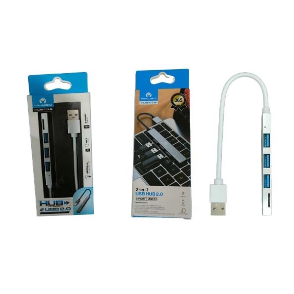 USB HUB Mikuso HUB-018 2-IN-1 USB 2.0 HUB 3 USB Port Card Reader