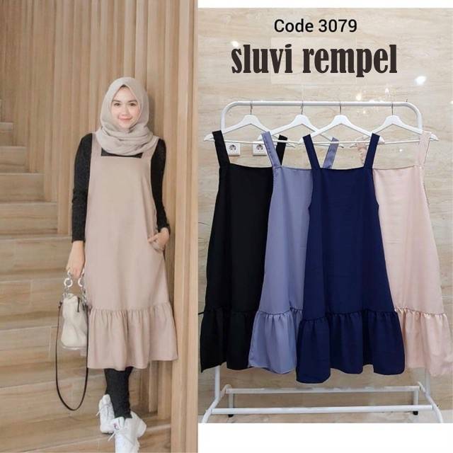 TUNIK SLUVI POLOS REMPEL BAWAH // WOLFIS PREMIUM