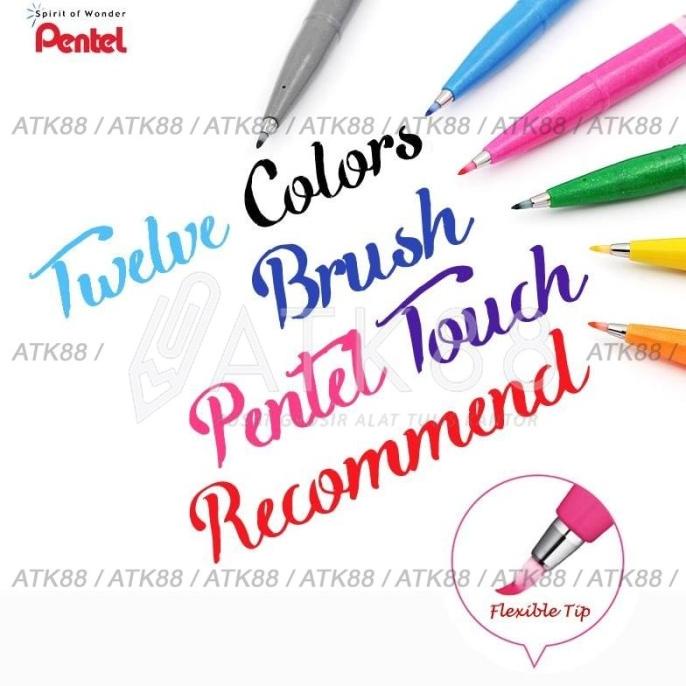 

[[COD]] Pentel Touch Brush Sign Pen Set 12 TERJAMIN Kode 665