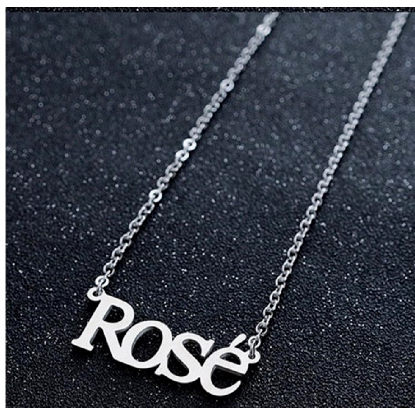 Kalung Liontin Bahan Stainless Steel Gaya Punk Blackpink JENNIE JISOO LISA ROSE Untuk Wanita