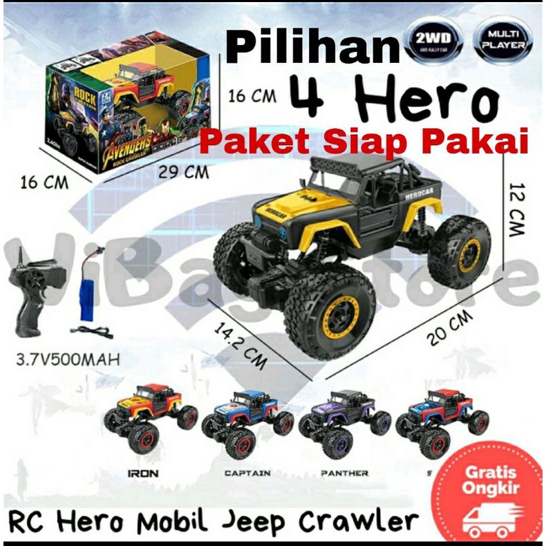 PROMO COD Mobil remot RC Metal Alloy  Jeep OFF ROAD Mainan Remote Control