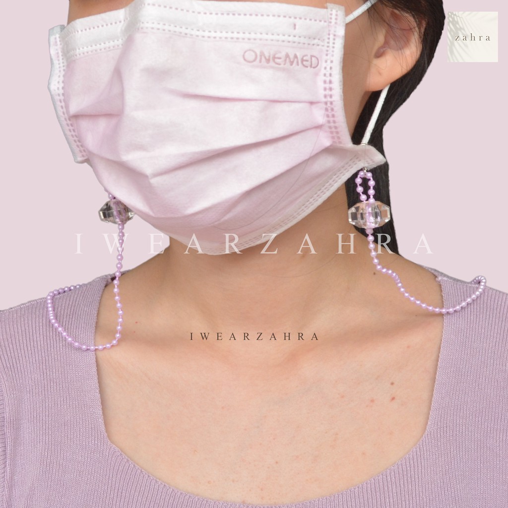 STRAP MASKER [CRYSTAL] - Kalung Tali Mask Gantungan Cantolan Kristal Konektor Pengait Strapmask