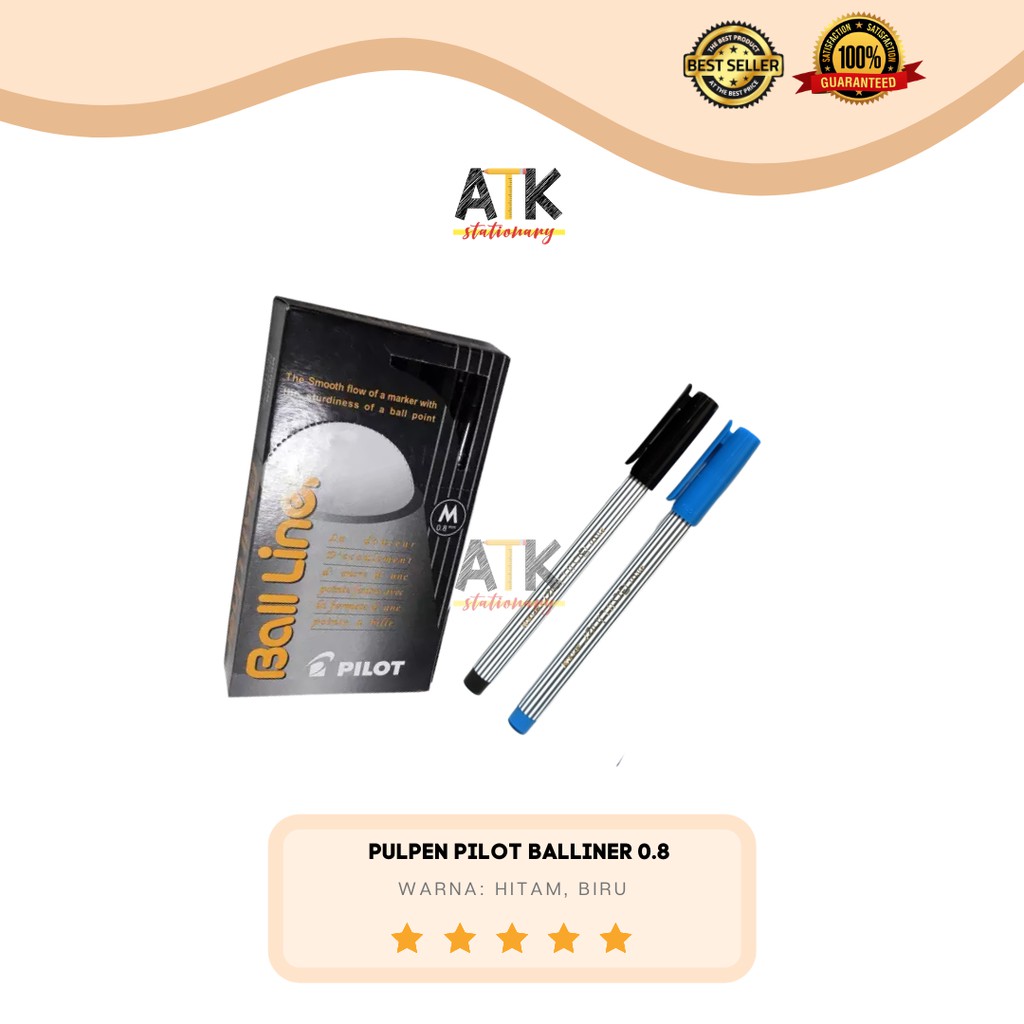

Pulpen Pilot Balliner 0.8 Hitam/Biru atk