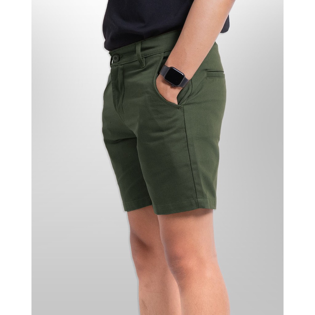 Relax Short Chino Pants - Army Green