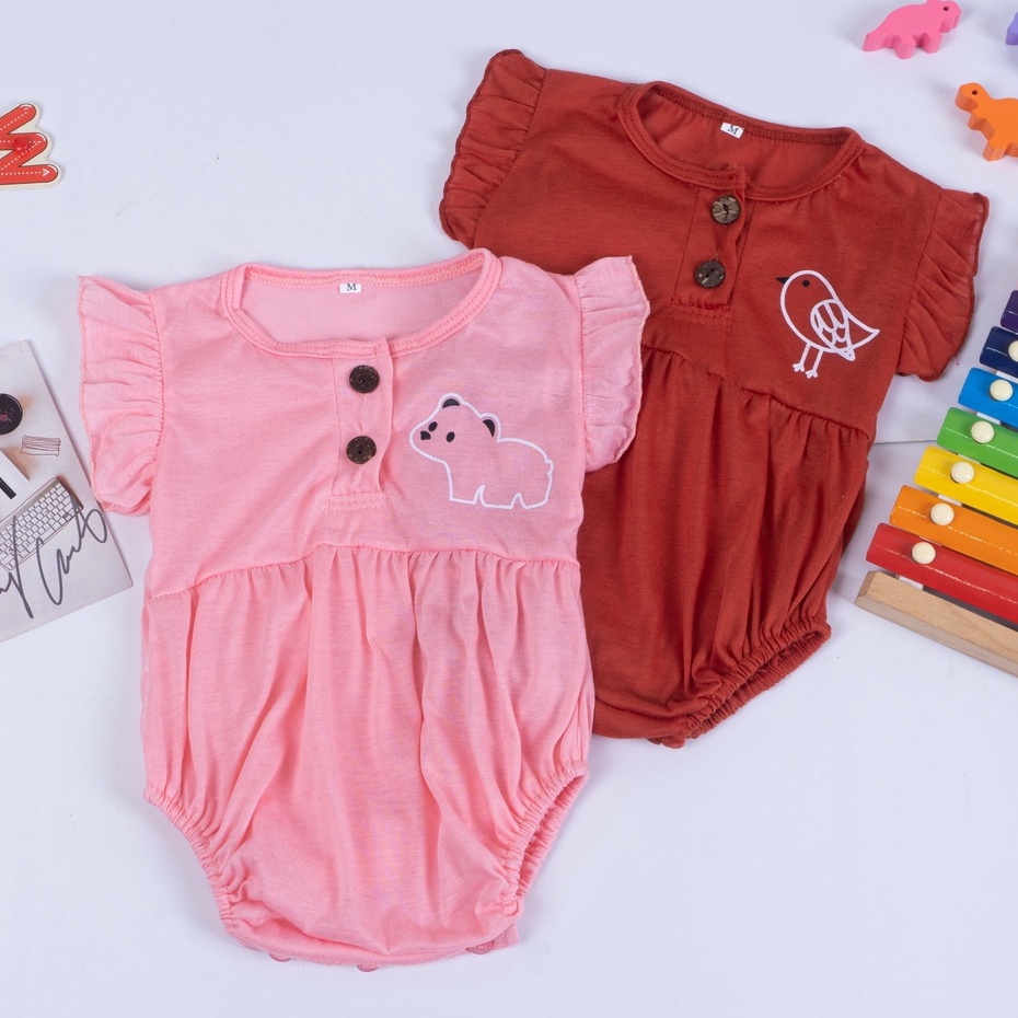 IL - Ruffle Romper Baby Jumper Bayi Perempuan Animal Edition