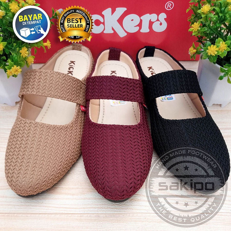 PROMO 12.12 BIRTHDAY SALE FLAT SHOES WANITA DEWASA REMAJA SLOP RAJUT KICKERS TRENDI NYAMAN DIPAKAI TERMURAH TERBARU TAMPIL CANTIK MENAWAN / SAKIPO