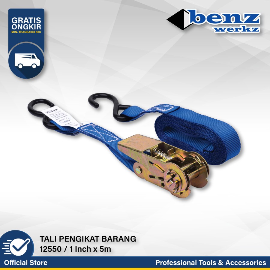 BENZ Rachet Tie Down 1&quot; x 5 Meter - Tali Pengikat Barang Motor