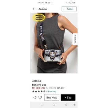 LIKE NEW preloved. Sling bag aamour bensive bag black hand bag zara hnm bershka