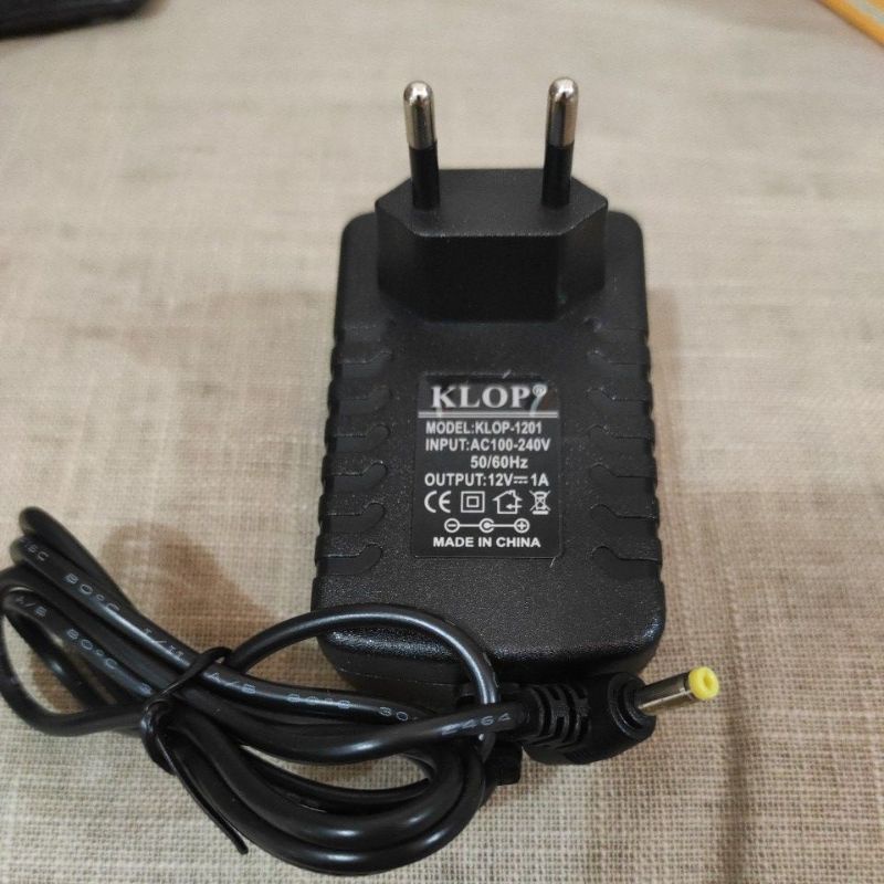 Adaptor 12V 1A DOUBLE JACK T Klop