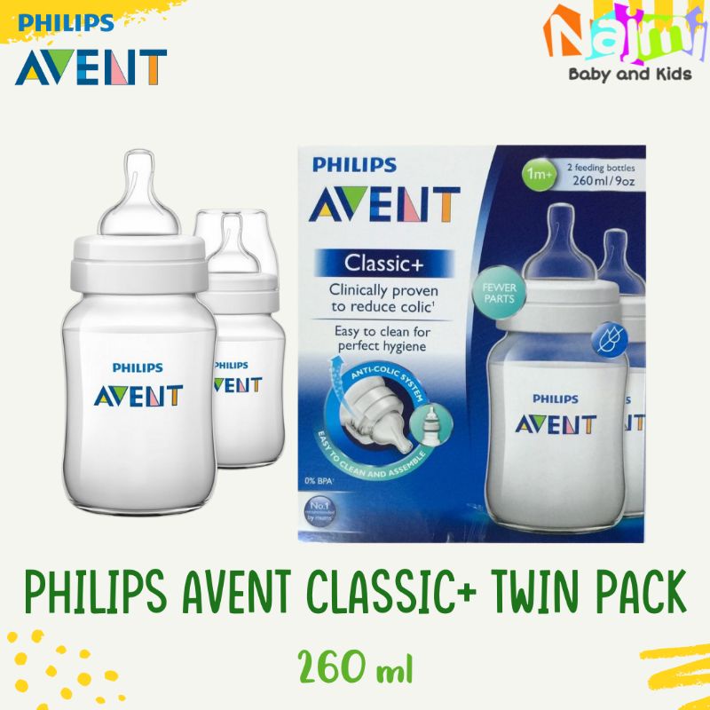 Philips Avent Classic+ Bottle 260 ml TWIN PACK isi 2 Botol Susu Bayi