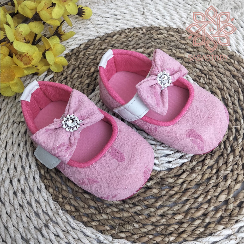 mandirishoesstore-SEPATU BAYI BABY PREWALKER PITA ANAK PEREMPUAN 0-12 BULAN FPY23