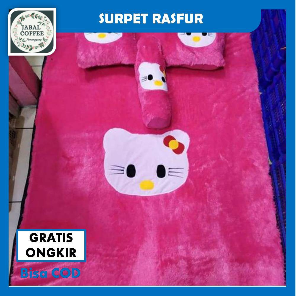 Surpet Bulu Karakter Satu Set / Surpet Karakter Bulu Rasfur Ukuran 170x130 Cm