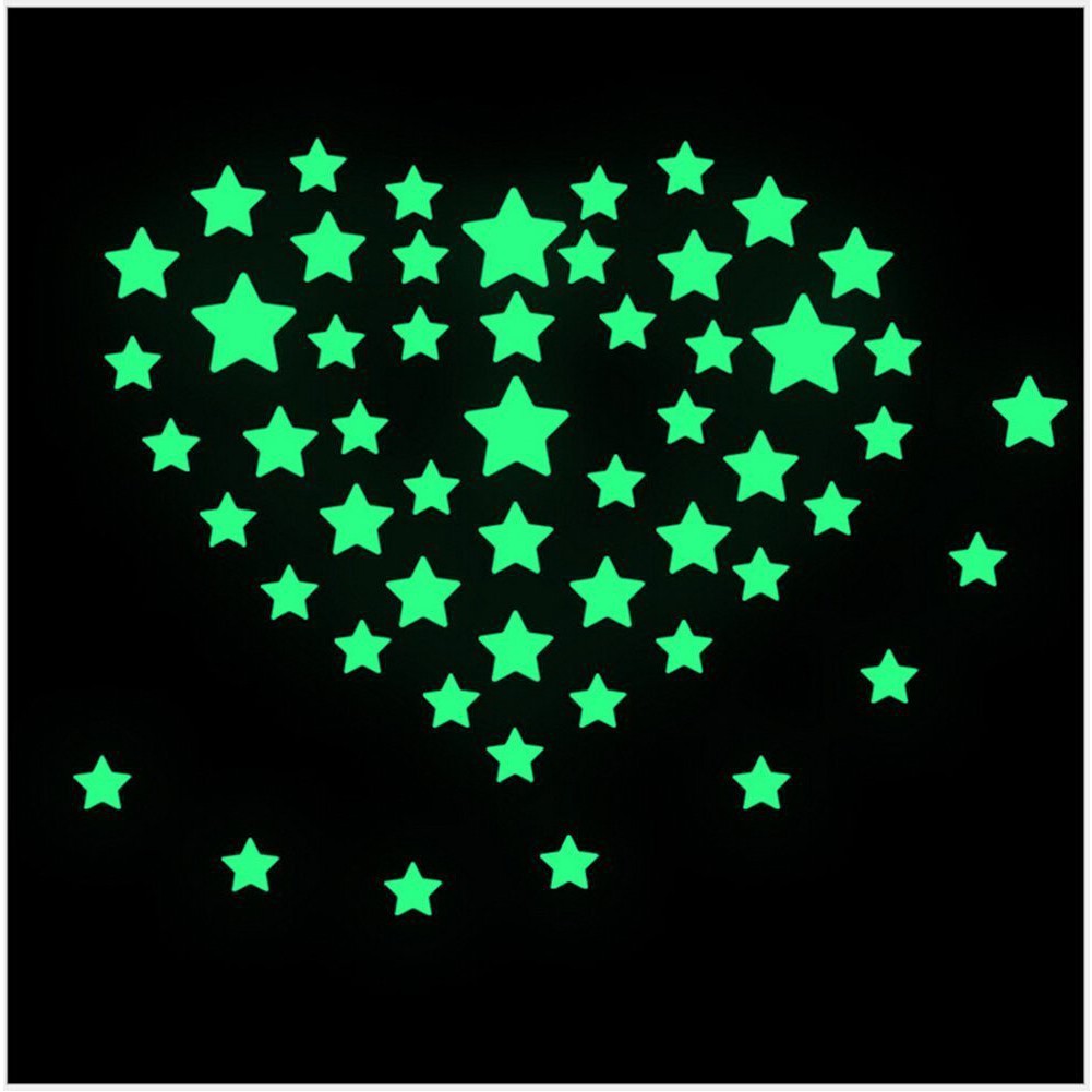 Hot Sale/100 Pcs Dinding Glow In The Dark Bintang Stiker Kamar Anak Nursery Room Ceiling Decor