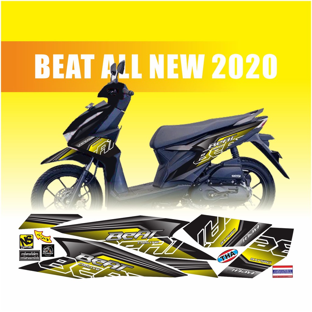 STICKER STRIPING VARIASI LIS VARIASI BEAT DELUXE 2020 / BEAT DELUXE 01 KUNING