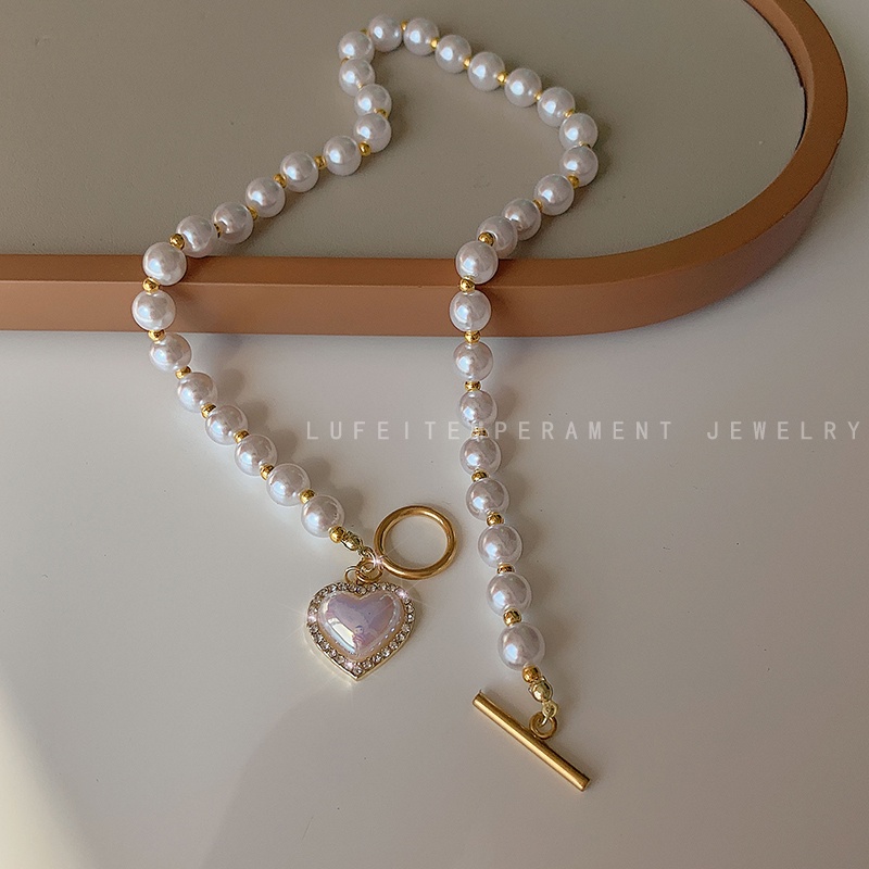 Kalung Rantai Tulang Selangka Mutiara Desain mermaid Gaya Korea Untuk Wanita