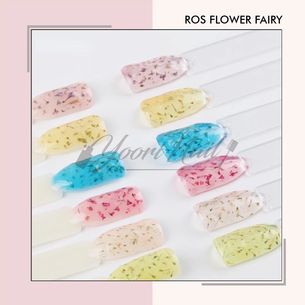 Rosalind flower fairy 5ml uv led gel polish 12 warna gel bunga rosalind flower pot