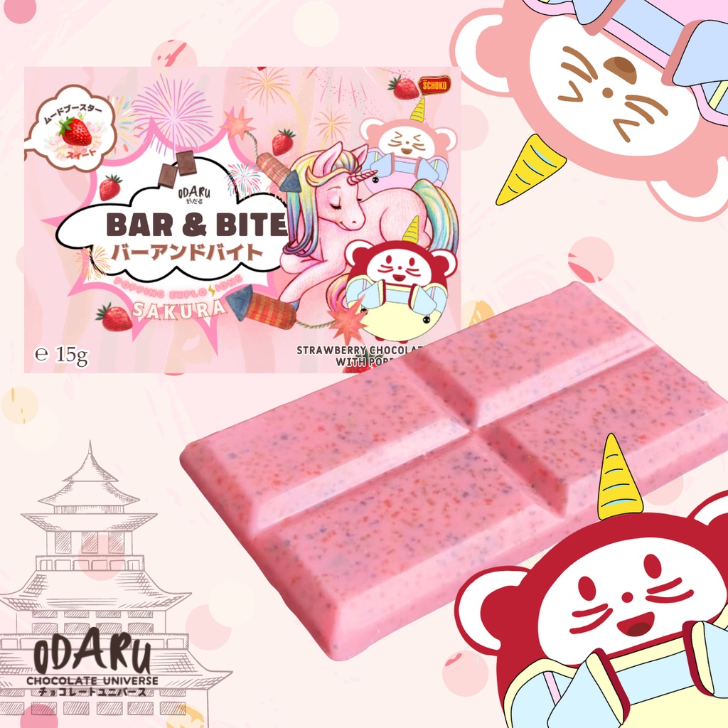 

ODARU BAR&BITE with Popping Explosions - Sakura - Strawberry Chocolate