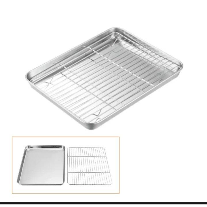 set cooling rack dan wadah minyak peniris makanan cooling rack peniris makanan peniris kue cooling rack dan nampan tatakan/nampan tatakan minyal/cooling rack/cooling rack peniris makanan