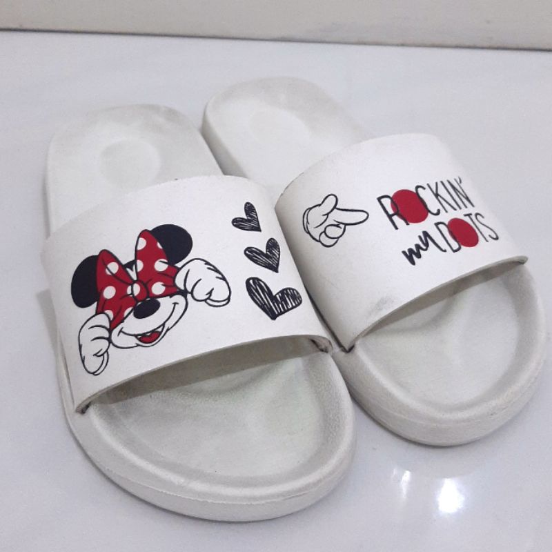 SANDAL ANAK LC WAIKIKI ORI MINNIE MOUSE WHITE