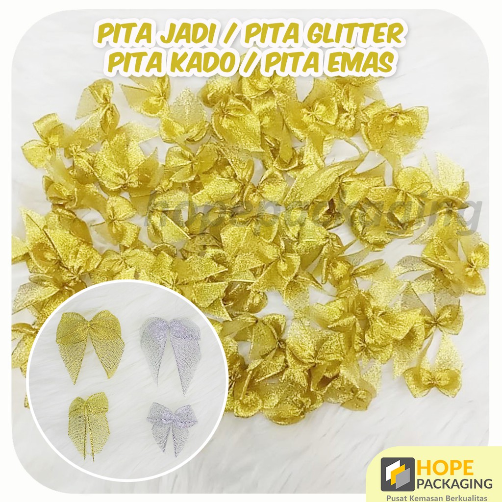 [20 Pcs] Pita Kado Souvenir Pita Hampers Pita Glitter Pita Emas Pita Jadi Tempel Murah