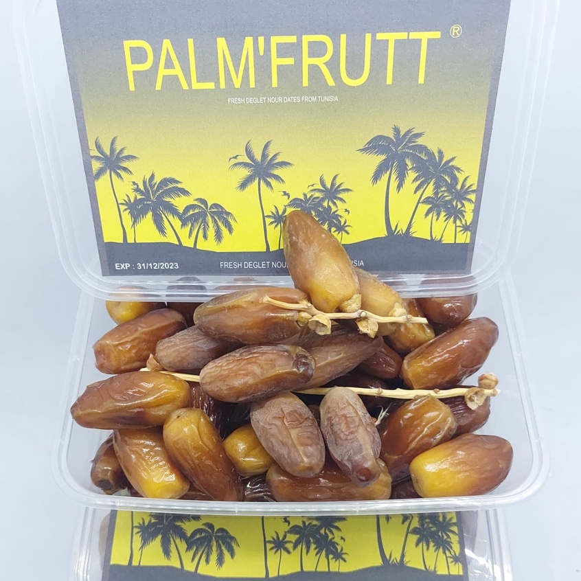 kurma palm frutt/kurma tangkai madu tunisia 500gr/palm fruit original [kemasan box mika]