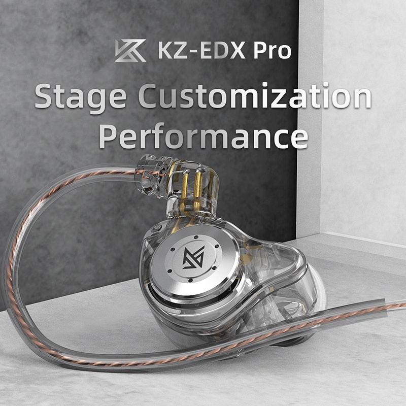 KZ EDX PRO Dynamic Earphones HIFI Bass Earbuds In Ear Monitor Headphones Sport Noise Cancelling Headset 3.5mm