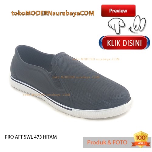 PRO ATT SWL 473 HITAM sepatu wanita sepatu casual slip on karet