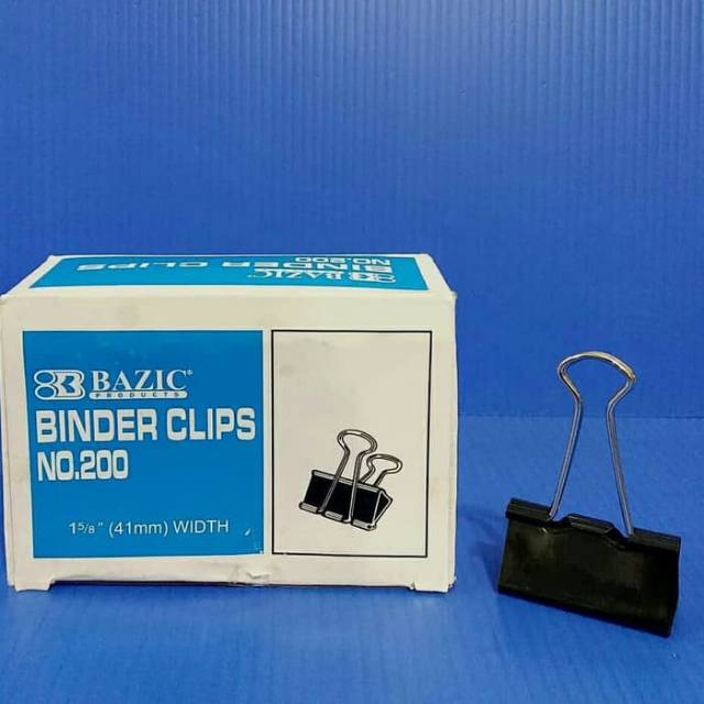 

Bazic Binder Clips No 200 per Box (isi 12)