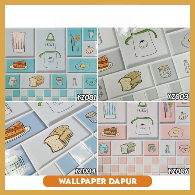 Stiker Dapur Anti Air Dan Anti Minyak Stiker Dapur Motif Karakter Ukuran 60cmx5m GOSHOP88