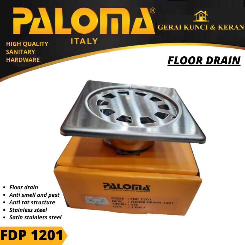 FLOOR DRAIN PALOMA FDP 1201 SARINGAN AIR  GOT  Anti Serangga KECOA BAU TIKUS KAMAR MANDI