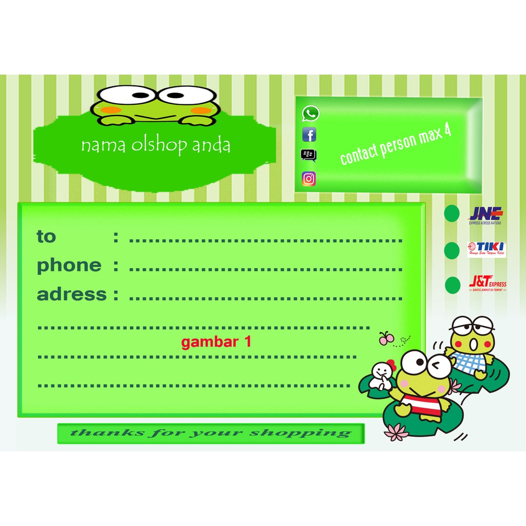 

Stiker pengiriman - stiker onlineshop - label pengiriman kerropi