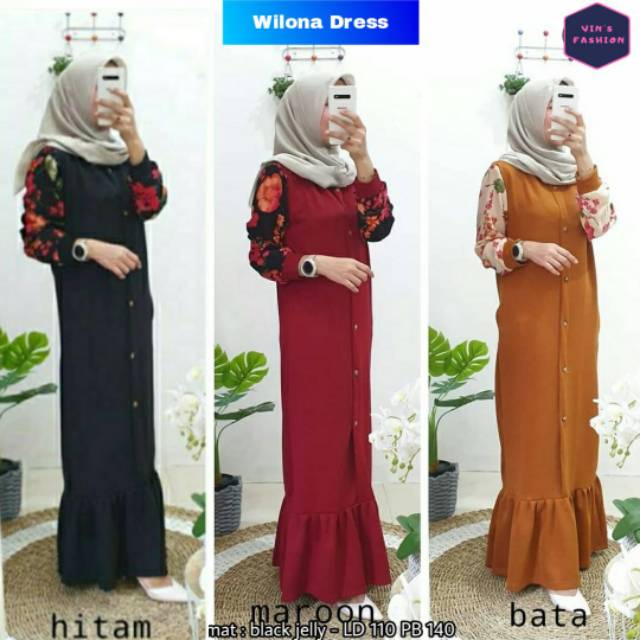 Gamis muslim wanita Wilona Dress