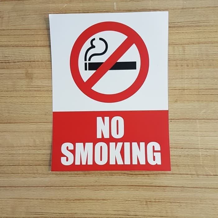 

STICKER NO SMOKING 30x20CM RAMBU stiker SIGN LARANGAN MEROKOK