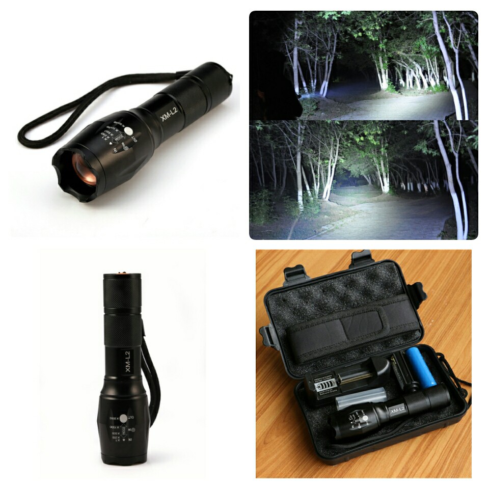 Senter LED Tactical CREE XM-L2 8000 Lumens