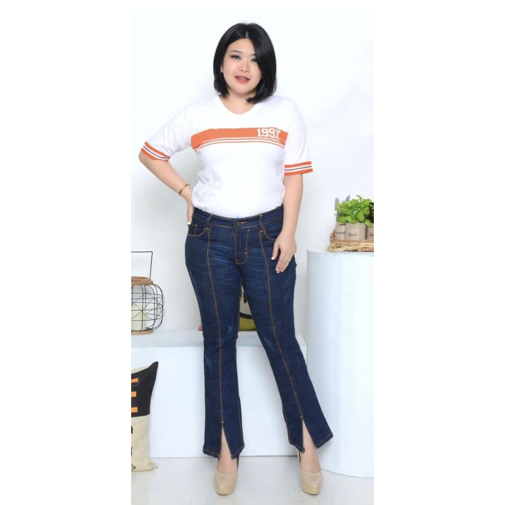 Celana Panjang Jeans Wanita Cutbray Belah UpGreat 27-30 31-34 Bisa Bayar Ditempat(COD)