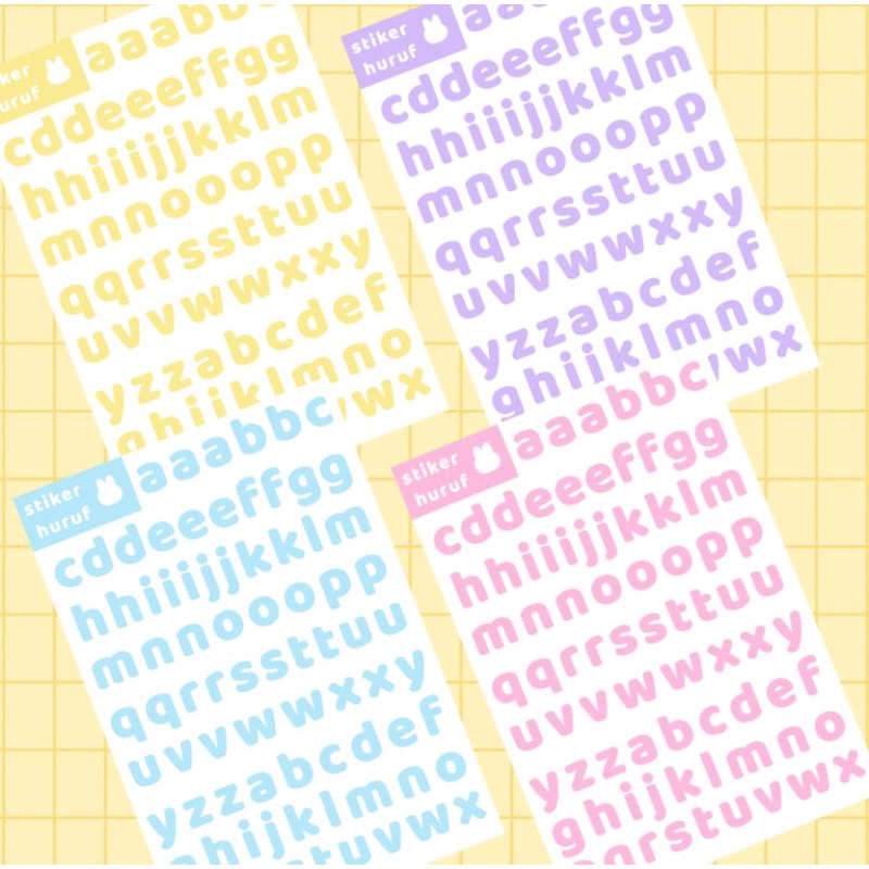 

Sticker Sheet [Stickher Huruf Pastel] (kisscut)
