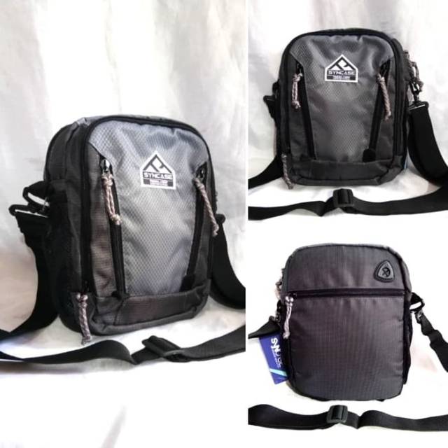 Tas selempang pria premium - travel pouch ukuran 8 - 9 inch - Syncase 1200511 original + rain cover