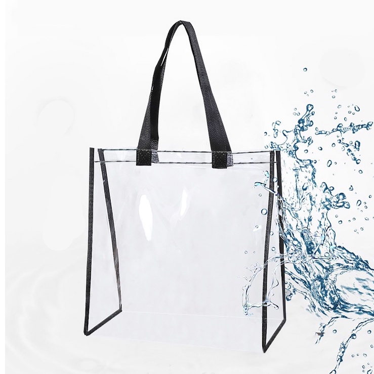 Tas Tote Bag Wanita Import Premium Mika Bening Super Transparan Kapasitas Besar Berbagai Berbagai Warna