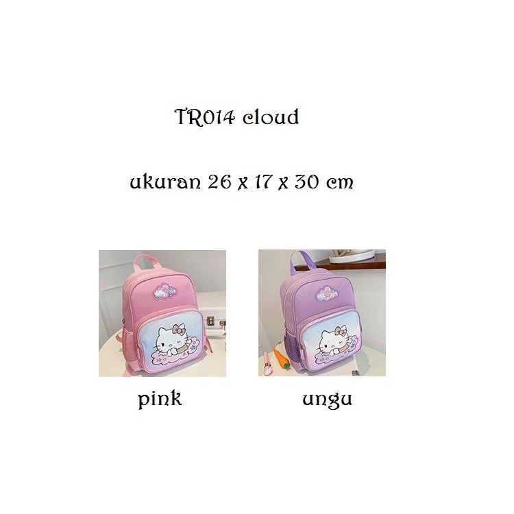 Tas Ransel Hello Kitty Glitter Cloud TR014 anak perempuan paud tk sd tas punggung backpack