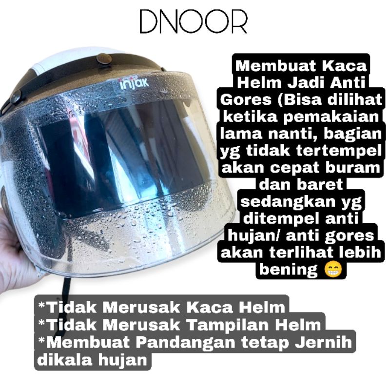 Stiker Anti Hujan, Anti Fog Embun dan Anti Gores Kaca Visor Helm untuk bogo carglos MODEL TERBARU Generasi 3 / Rainproff anti rain for helmet