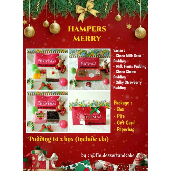 

Christmas Hampers Natal Paket Merry Pudding Box