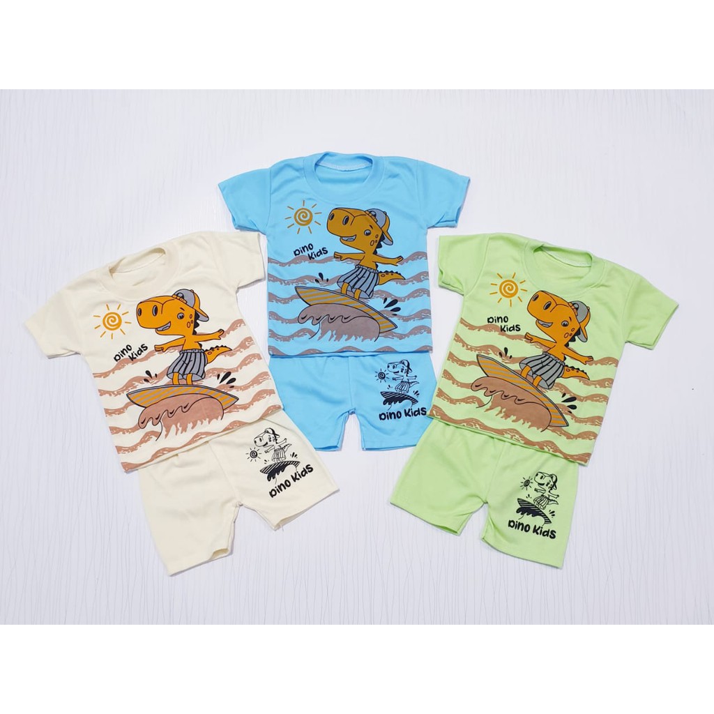 pakaian bayi anak laki-laki usia 0-12 bulan dino kids / baju baby gracia / setelan baju cowo