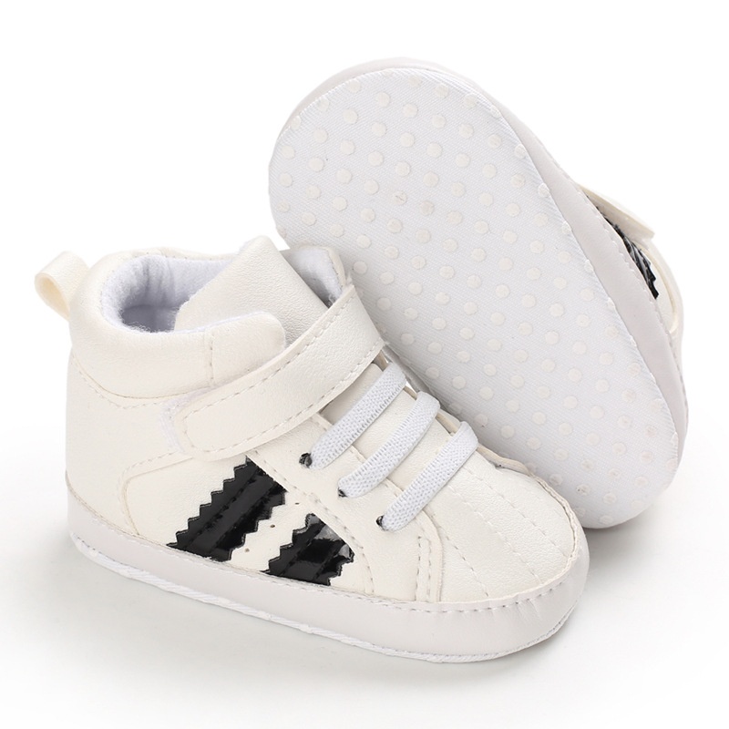 Sepatu Prewalker Bayi Laki Laki Perempuan Umur 0 - 12 Bulan Baby Prewaker Shoes Sepatu Prewalker Bayi Sepatu Boot Anak Bayi Laki Laki Perempuan Murah Umur 0 - 14 Bulan, umur 1 Tahun Putih AK 07