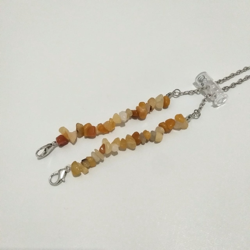 Strap Masker Konektor 2 in 1 Rantai Batu Pecah / Kalung Masker 2 in 1